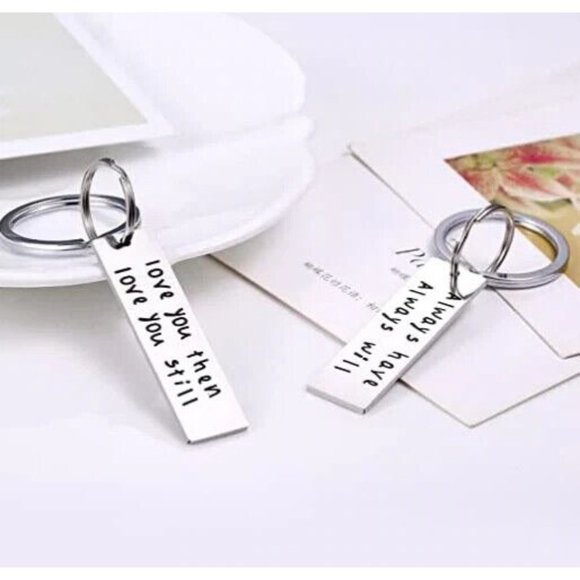 Stainless Steel Key Chain Father's Mother's Day Girlfriend Boyfriend Quo… - Picture 3 of 3